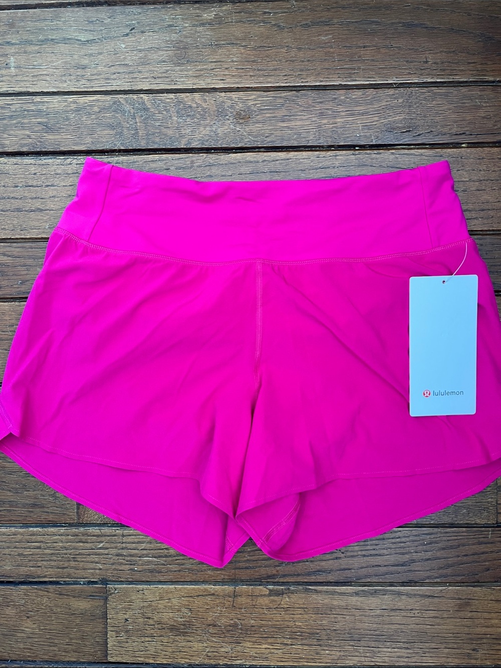 Lululemon Pink Flare Hot Pink Speed Up High Rise 4" Shorts Size Small NWT